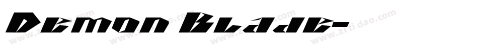 Demon Blade字体转换